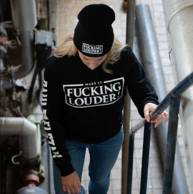 Dj Paul Elstak Hoodie Make It Fucking Louder Black - Image 3