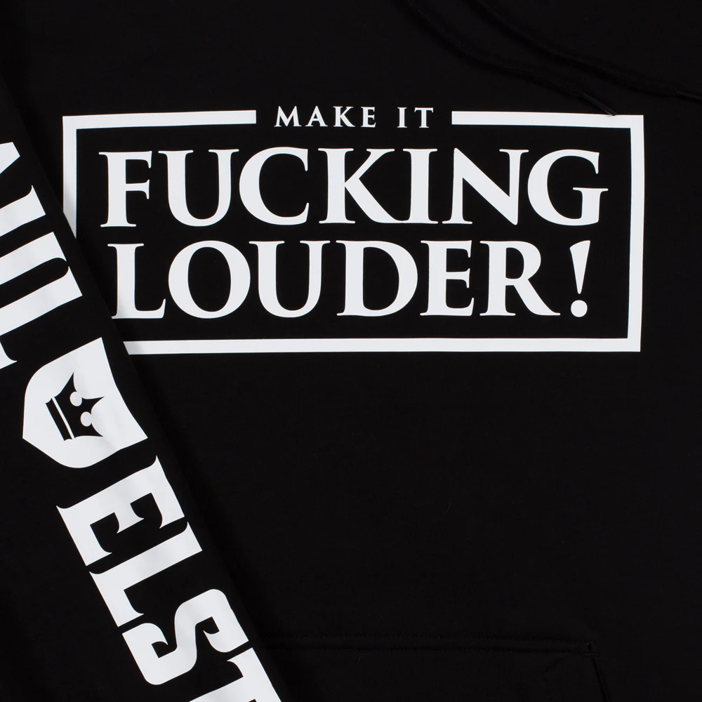 Dj Paul Elstak Hoodie Make It Fucking Louder Black - Image 6