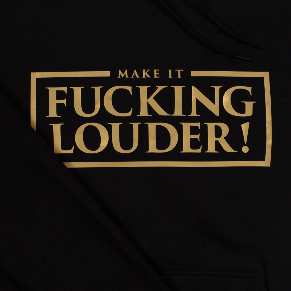 Dj Paul Elstak Hoodie Make It Fucking Louder Gold - Image 5