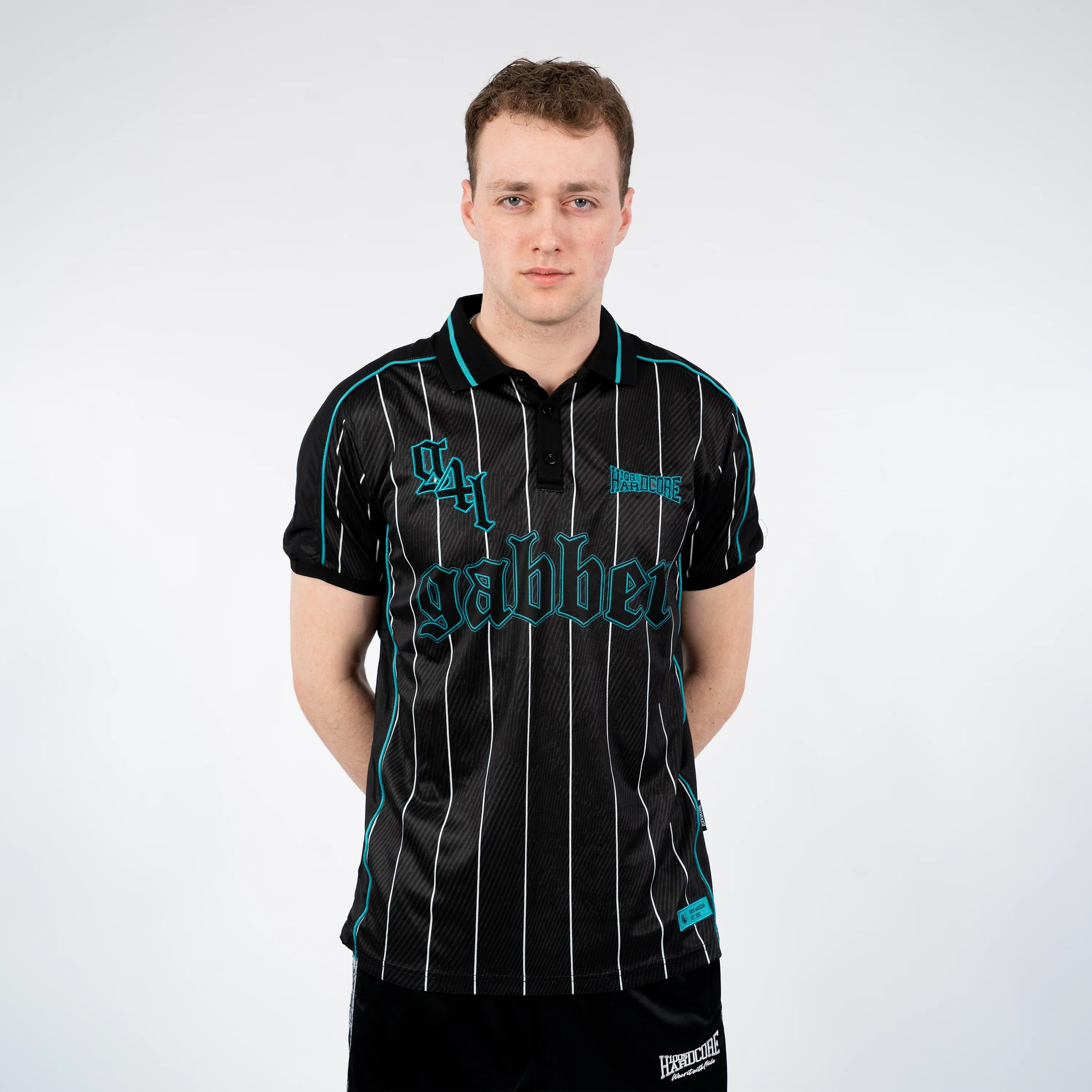 Gabber Soccershirt Striped Turquoise - Image 3