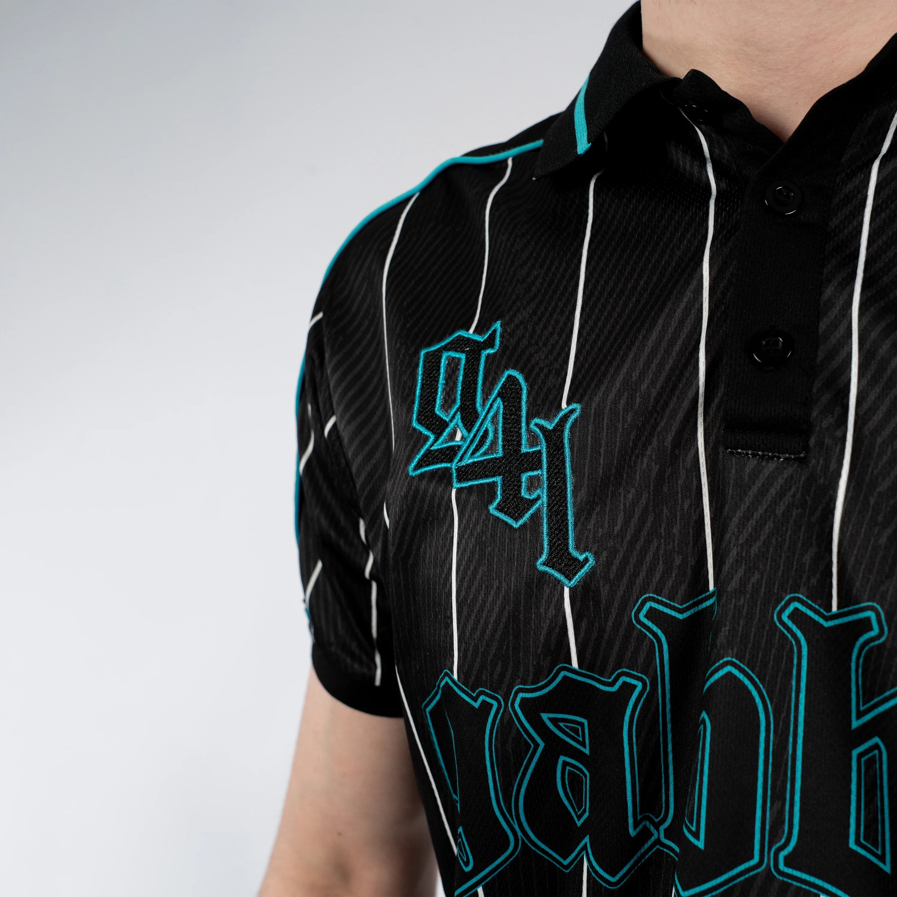 Gabber Soccershirt Striped Turquoise - Image 4