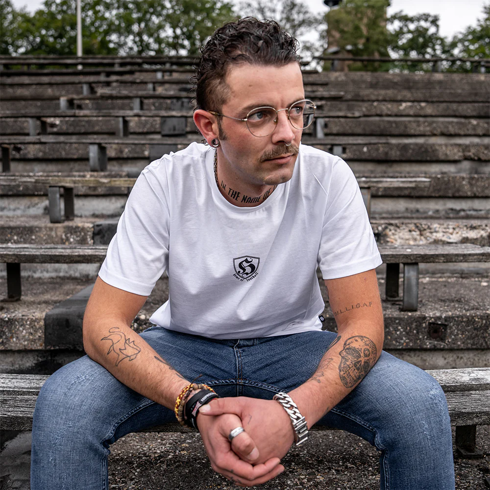 Hooligan Streetwear T-shirt We Don't Care White - Image 5