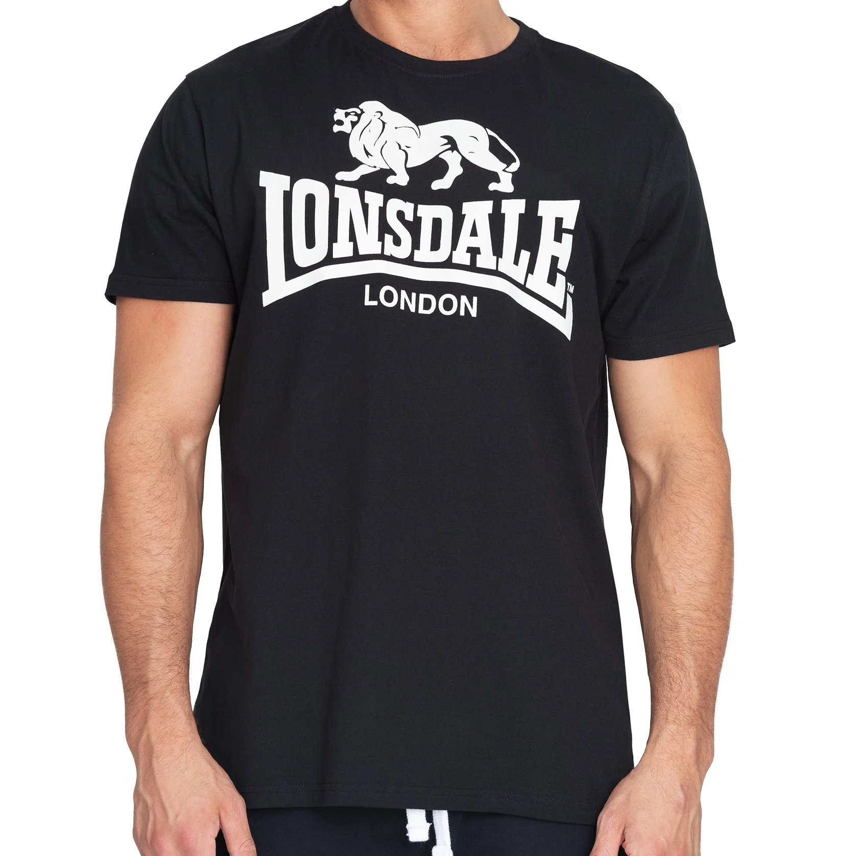 Lonsdale Classic T-Shirt Old Logo Black - Image 3