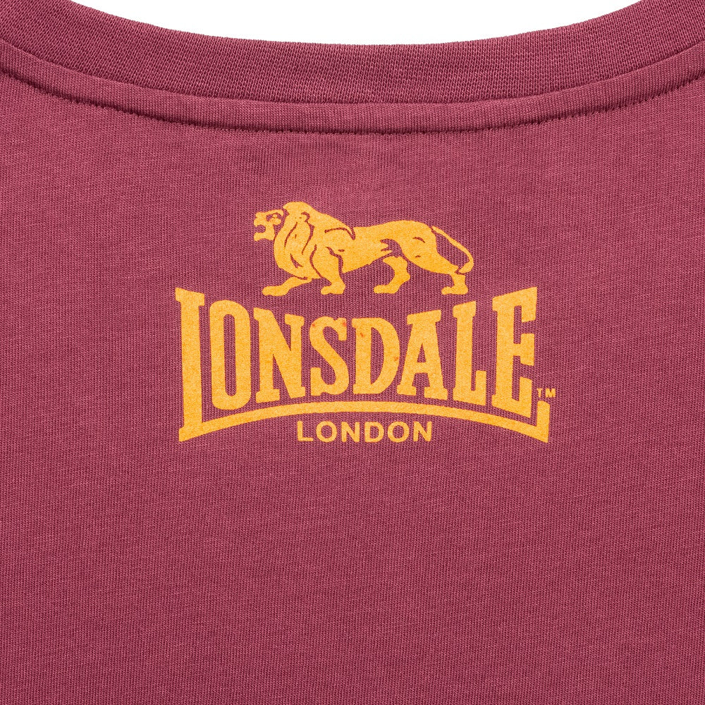 Lonsdale Classic T-Shirt Old Logo Burgundy - Image 4