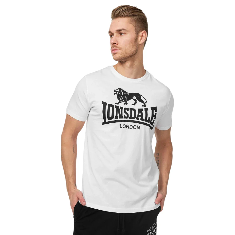 Lonsdale Classic T-Shirt Old Logo White - Image 2