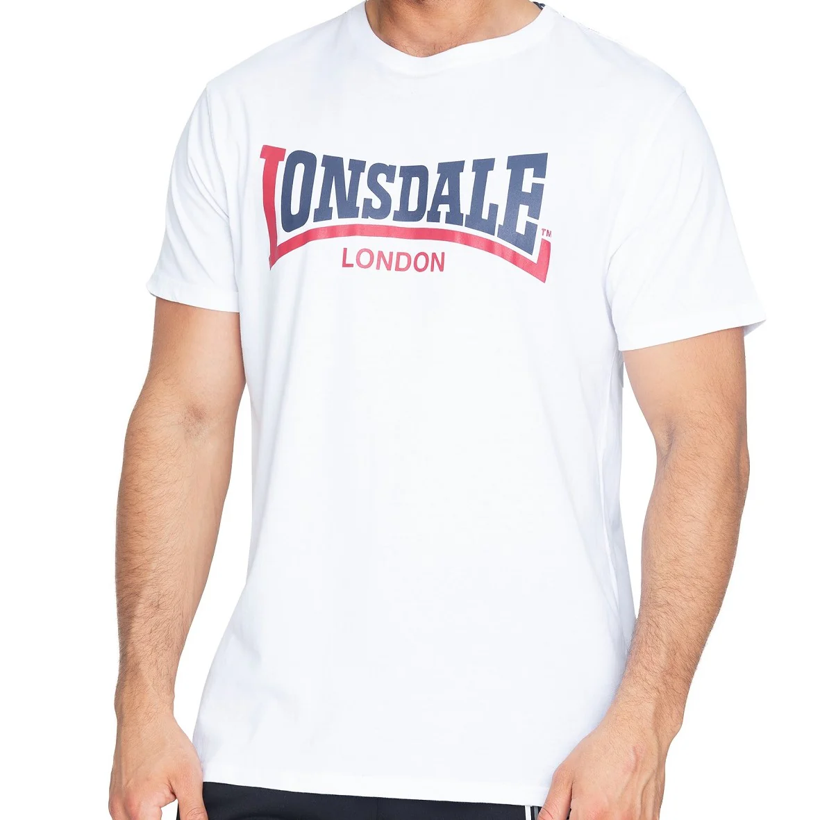 Lonsdale Classsic T-Shirt Two Tone White - Image 3