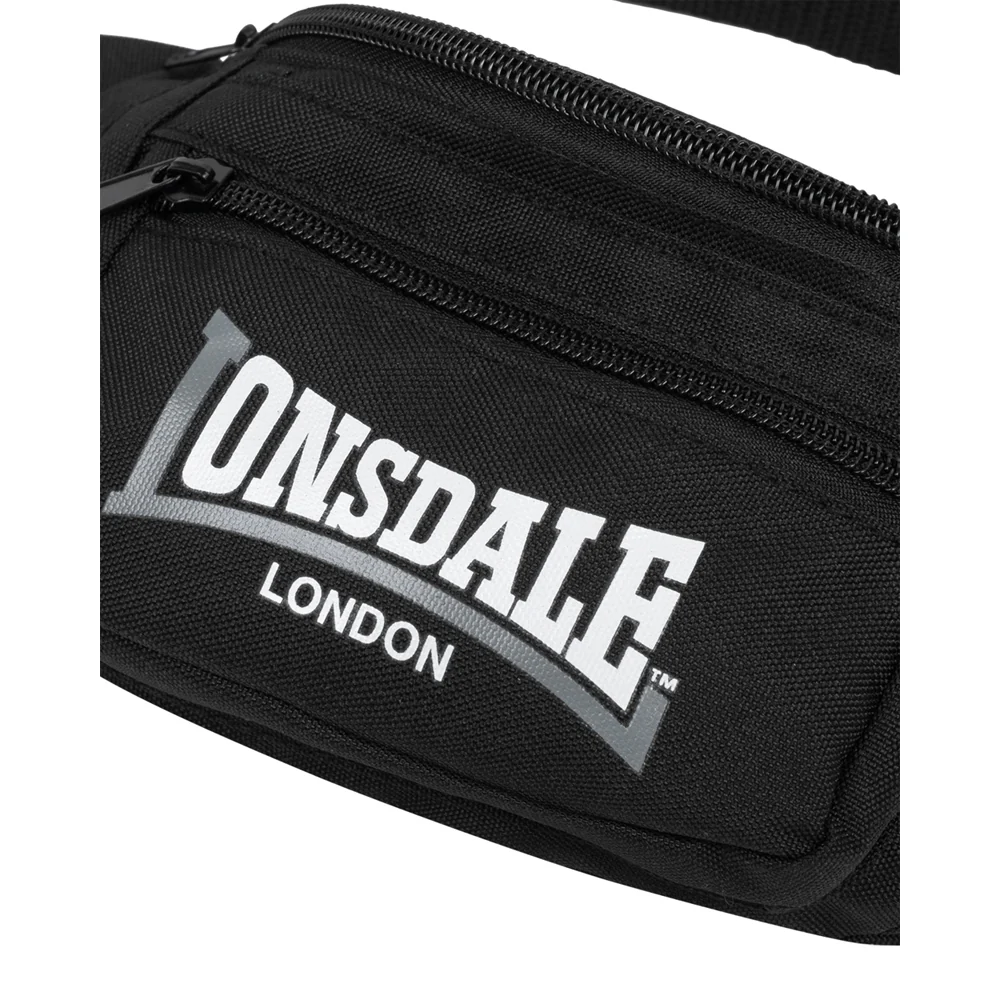 Lonsdale Hipbag Black/Grey - Image 3