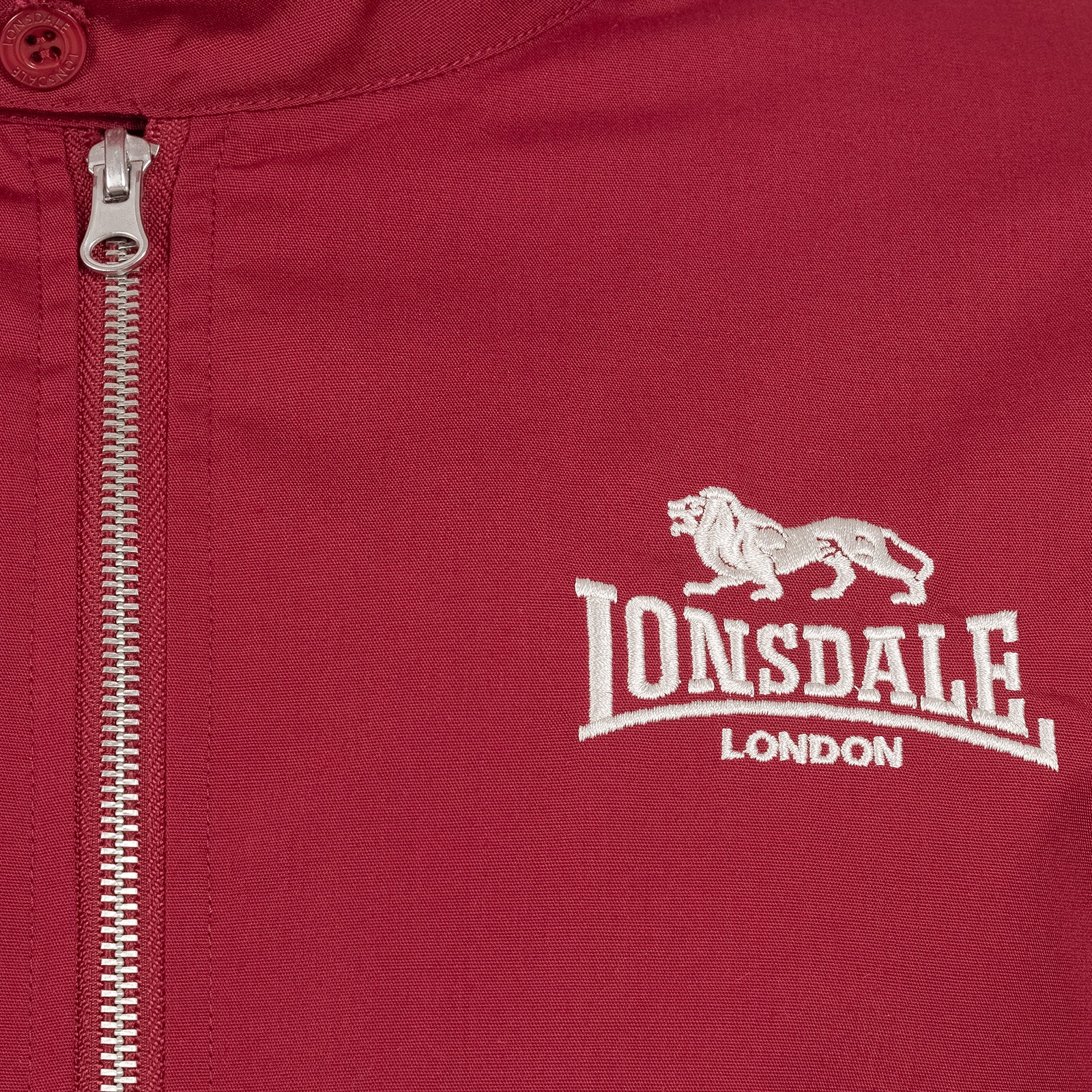 Lonsdale Slimfit Harrington Jacket Classic Burgundy - Image 6