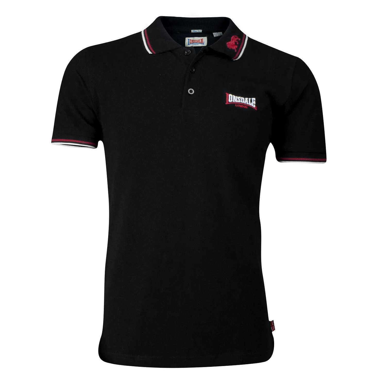 Lonsdale Slimfit Polo The Lion Black - Image 9