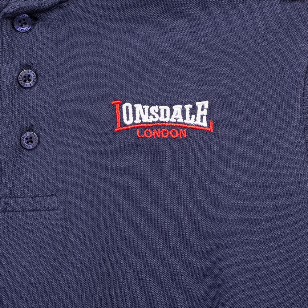 Lonsdale Slimfit Polo The Lion Navy - Image 5
