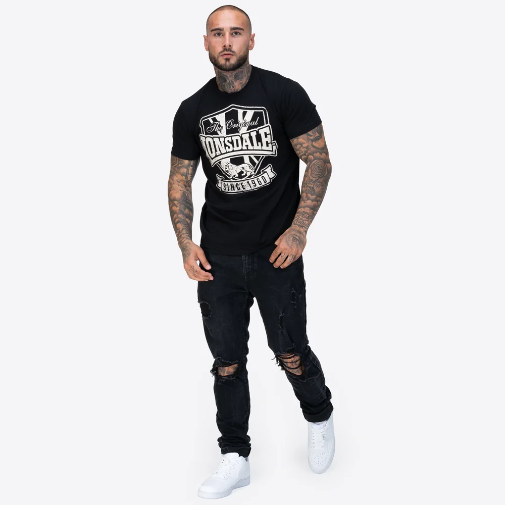 Lonsdale T-Shirt Stalybridge Black - Image 3
