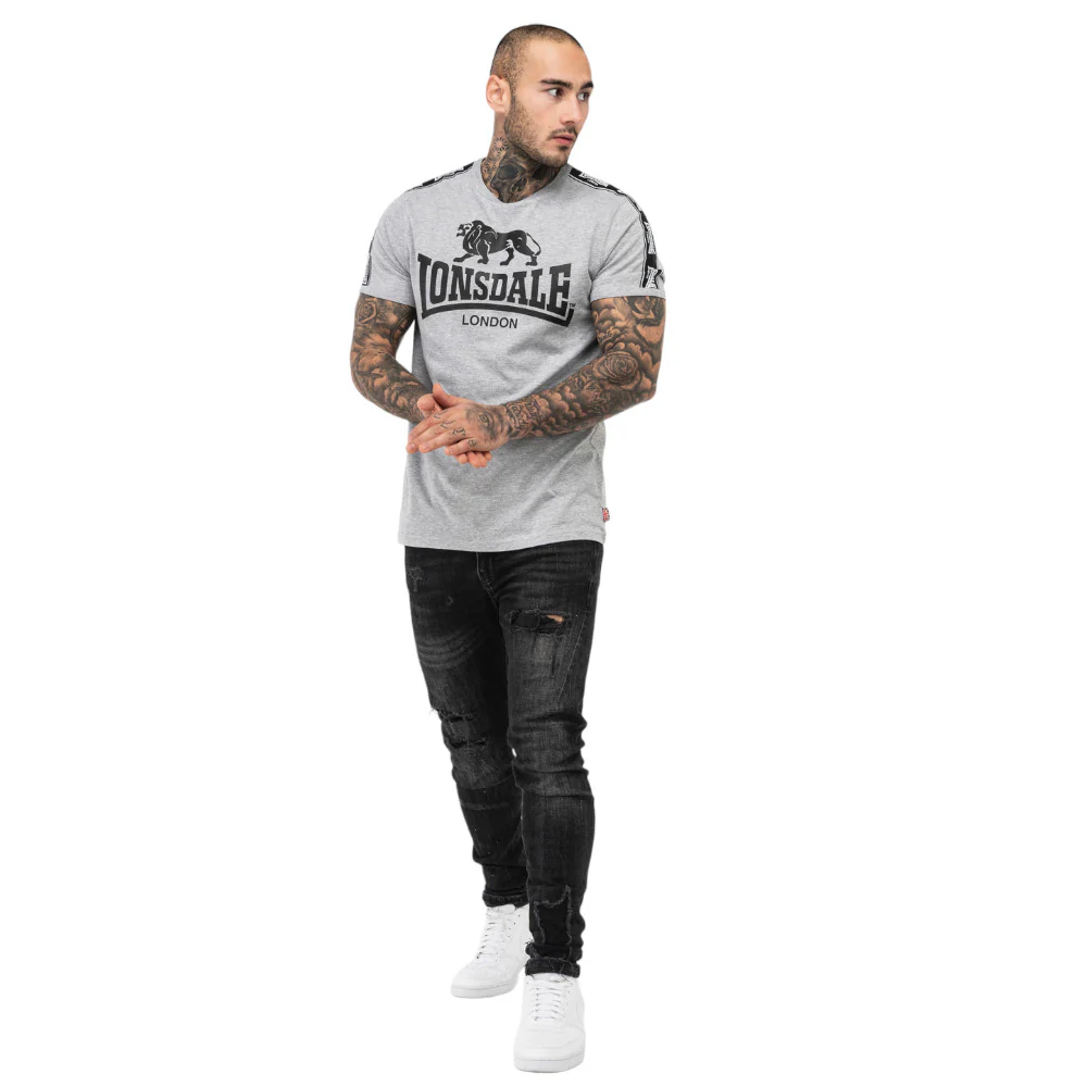 Lonsdale T-Shirt Stour Grey - Image 3