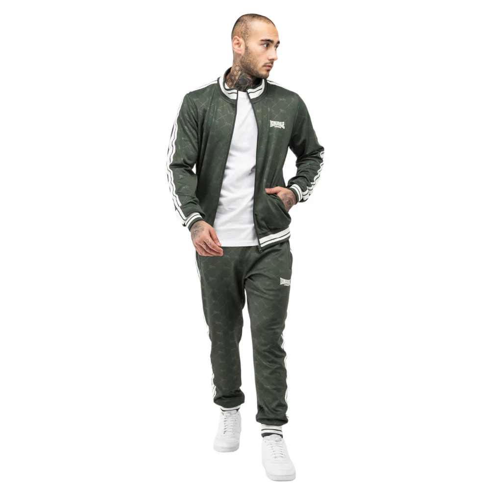 Lonsdale Tracksuit Ashwell Olive Green - Image 3