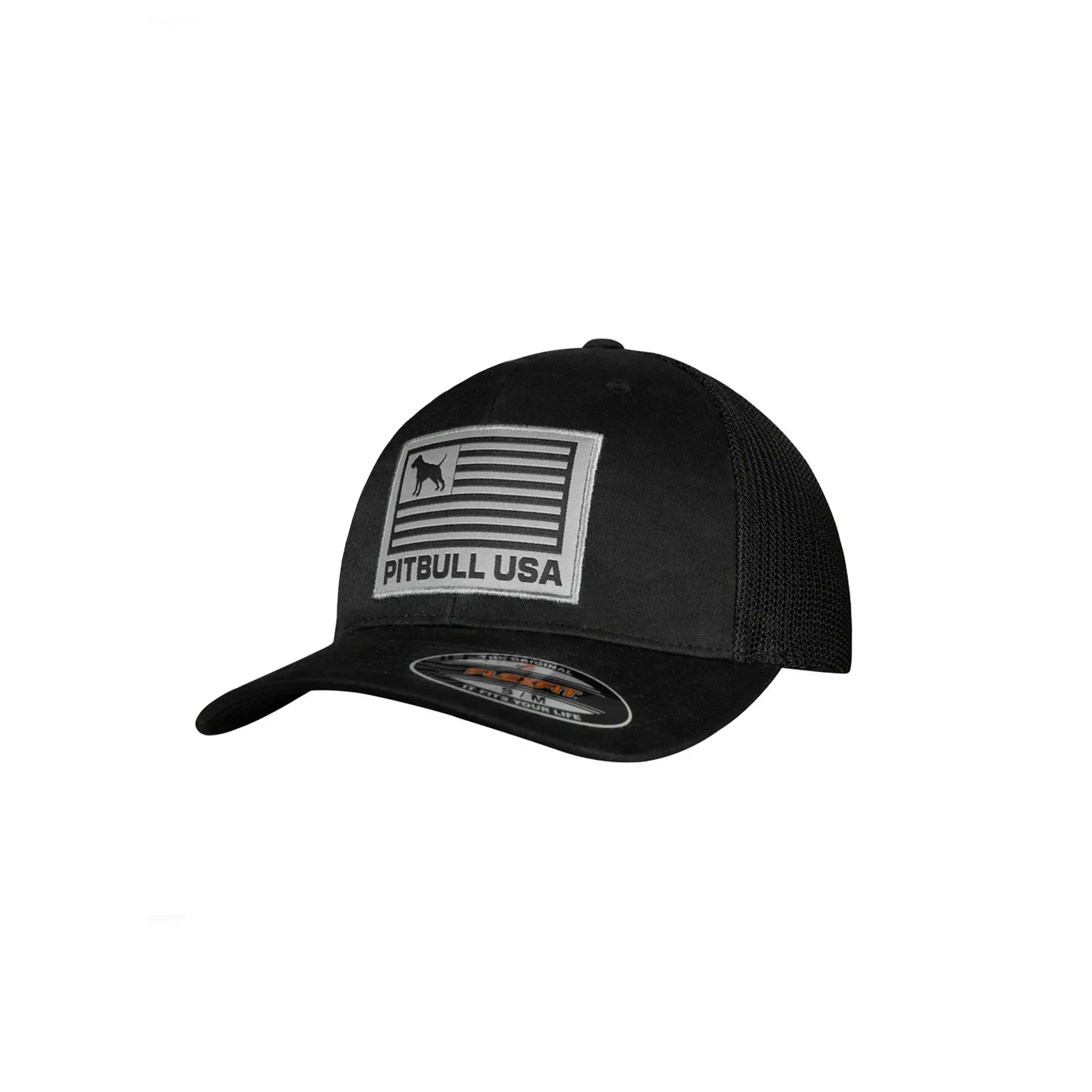Pit Bull West Coast Mesh Ful Cap Pitbull USA Multicam Black