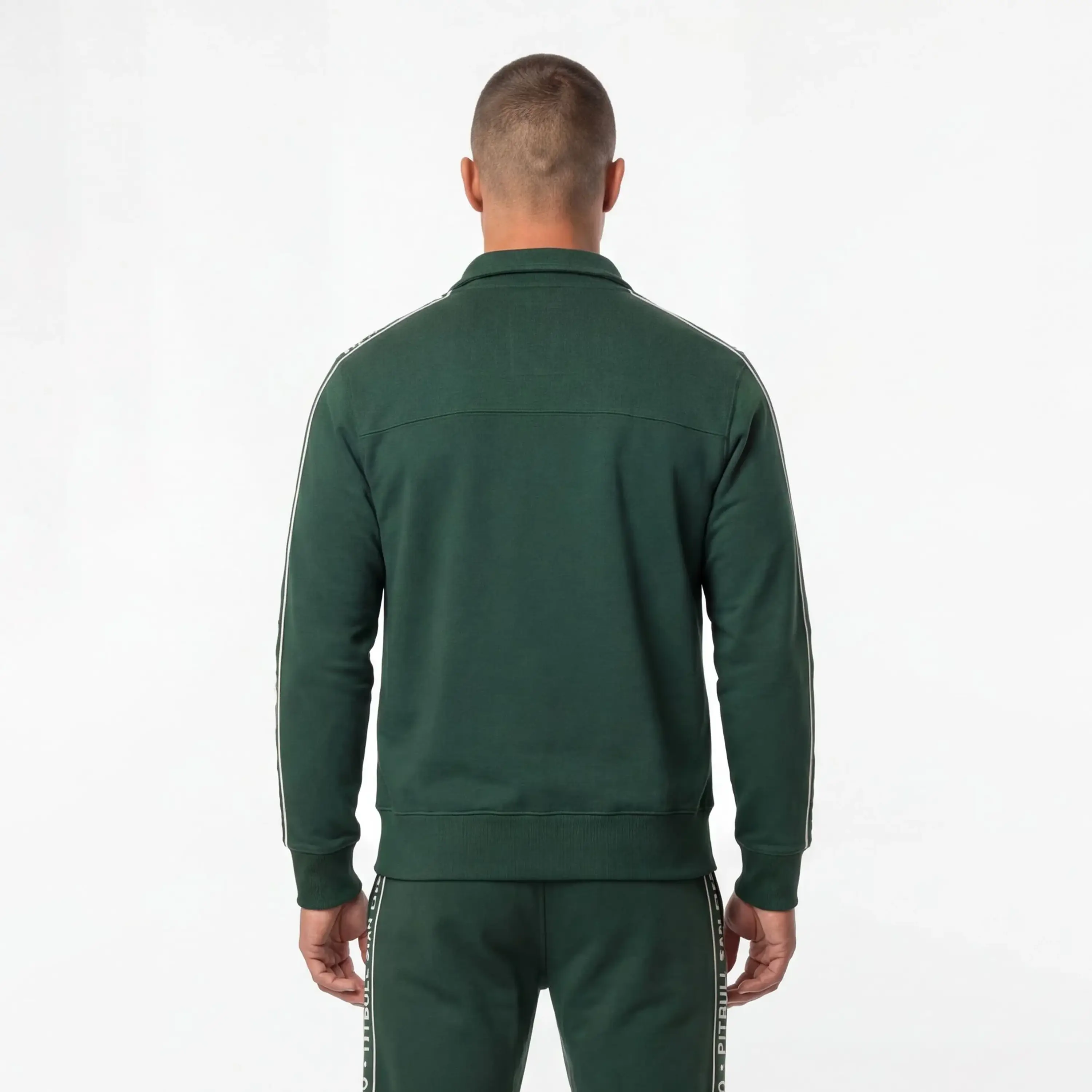 Pit Bull West Coast Oldschool Training Jacket Nexus Bottle Green - Image 4