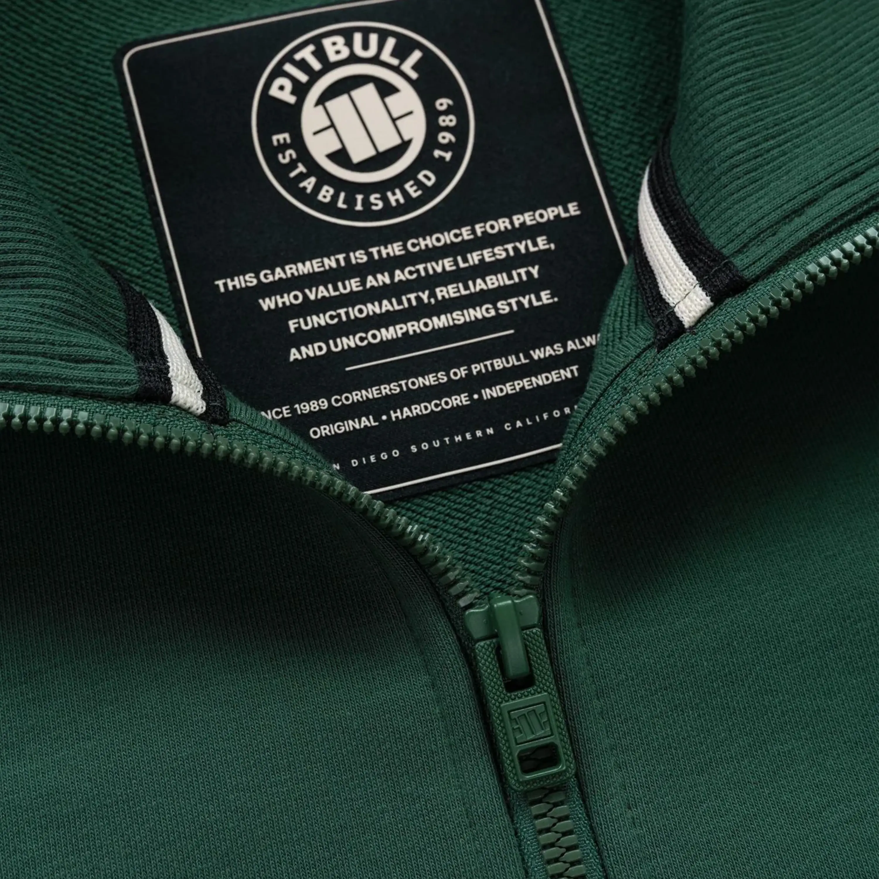 Pit Bull West Coast Oldschool Training Jacket Nexus Bottle Green - Image 7