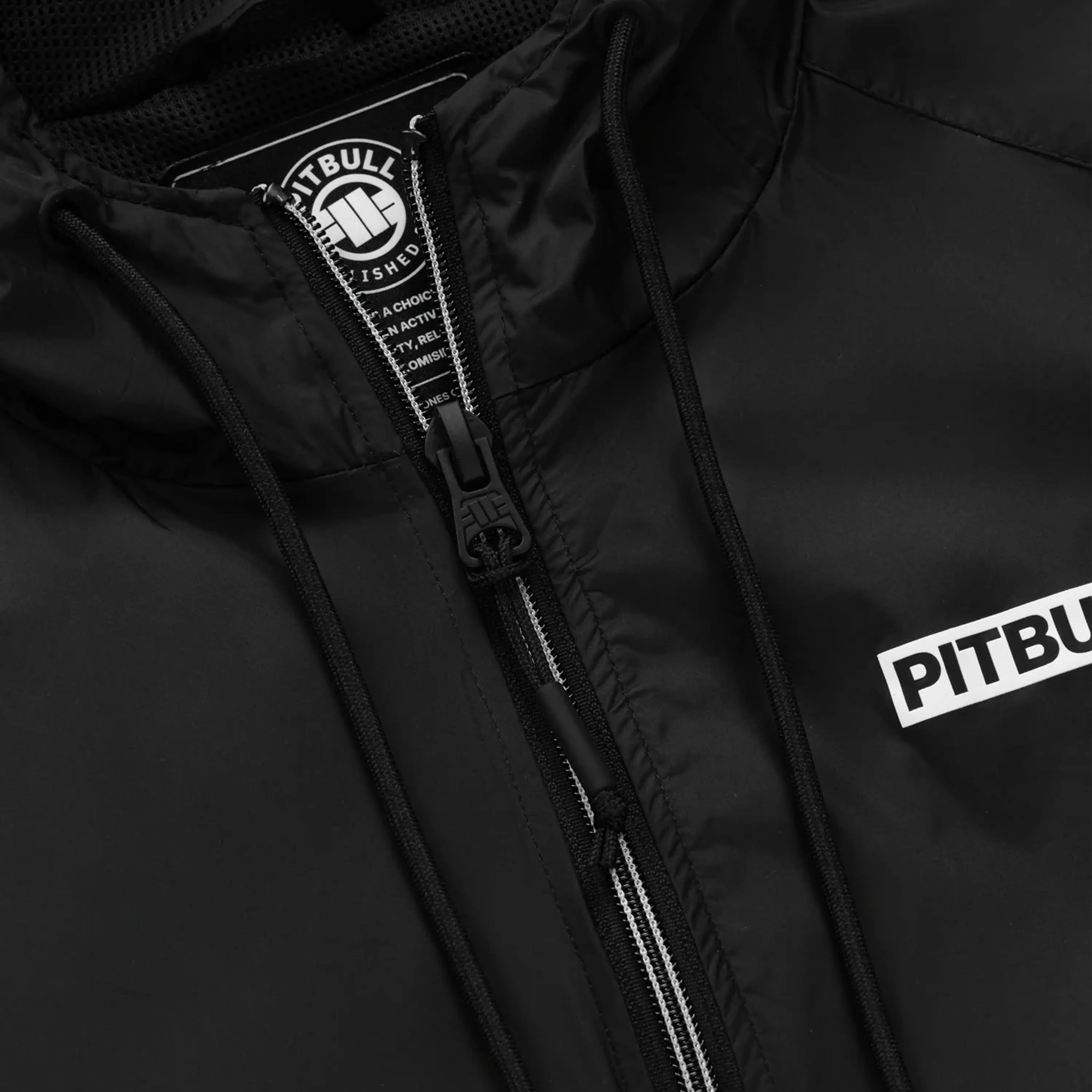 Pit Bull West Coast Windbreaker Jacket Athletic Logo Black - Image 4