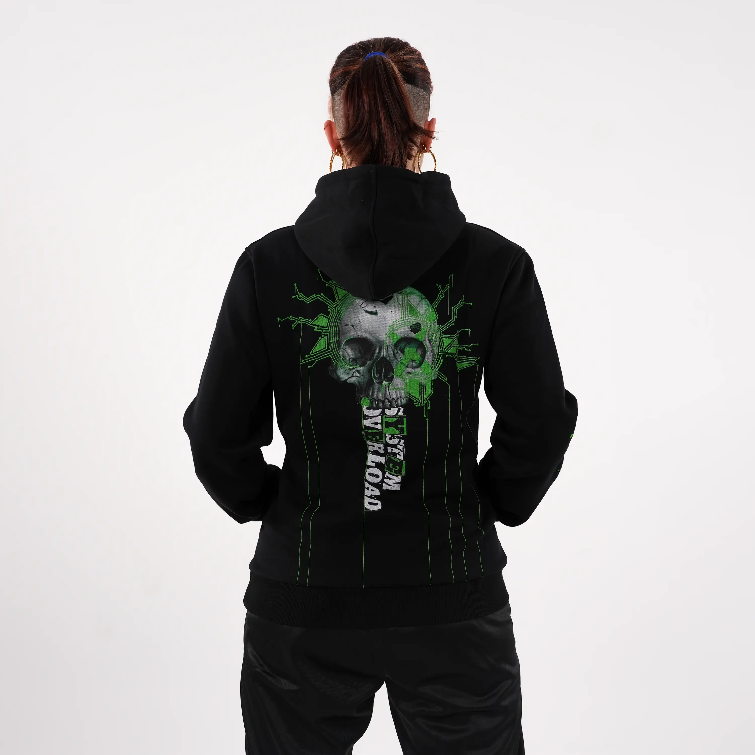 System Overload x 100% Hardcore Hoodie Skull - Image 3