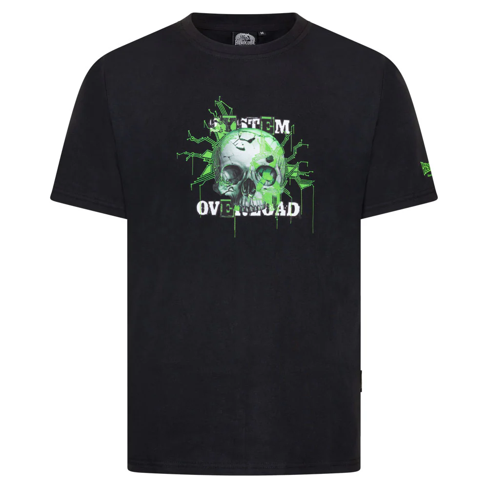 System Overload x 100% Hardcore T-shirt Skull