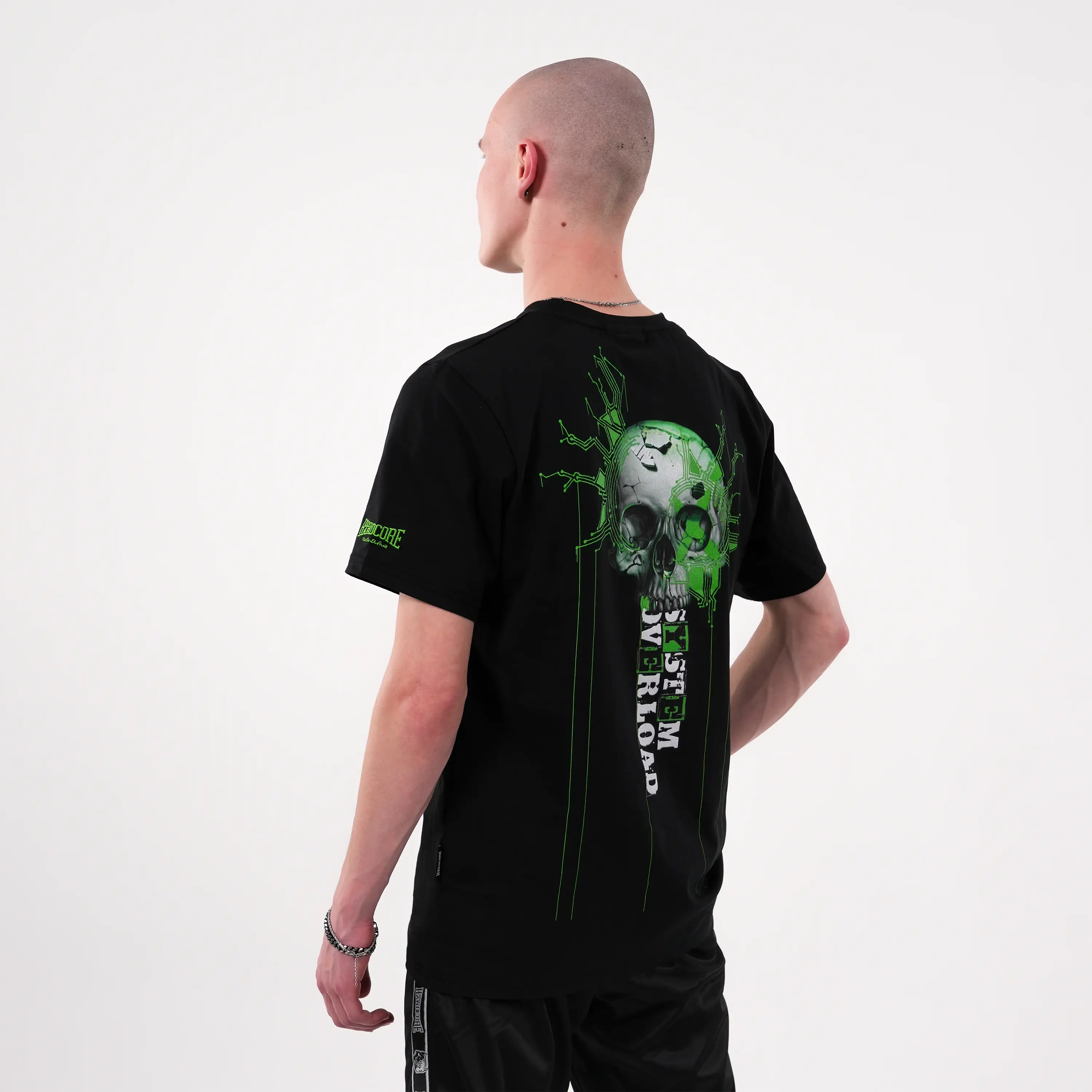 System Overload x 100% Hardcore T-shirt Skull - Image 2