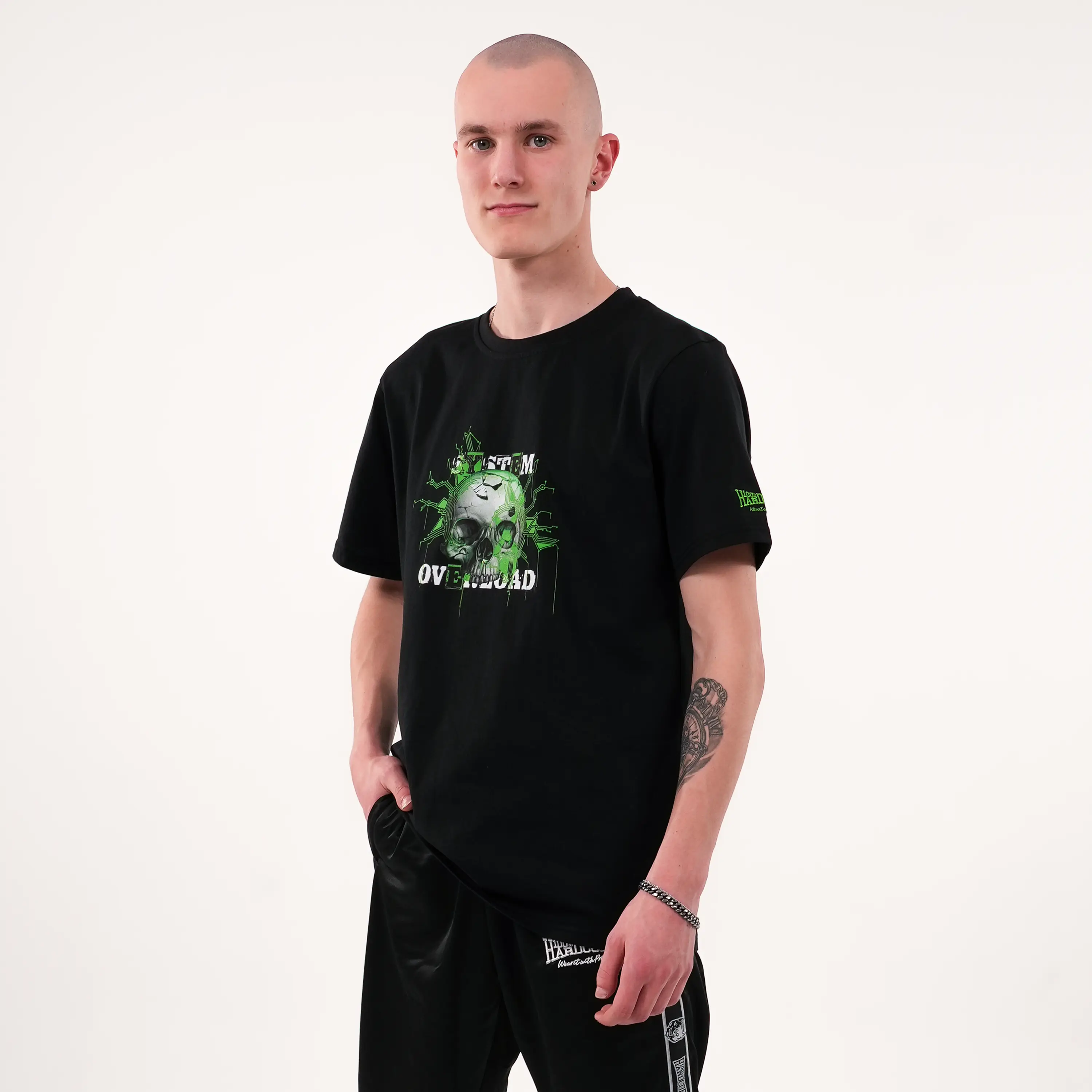 System Overload x 100% Hardcore T-shirt Skull - Image 4