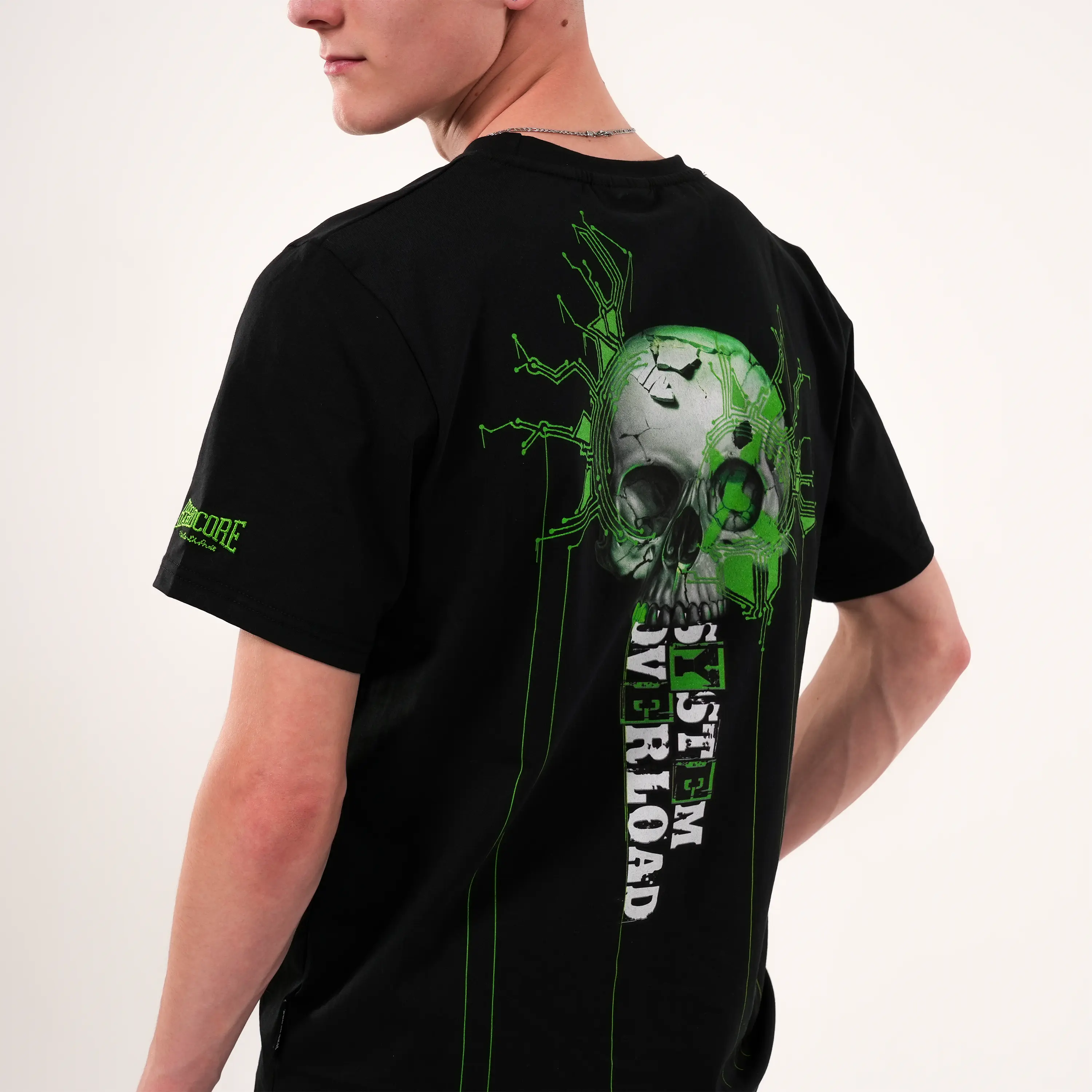 System Overload x 100% Hardcore T-shirt Skull - Image 5