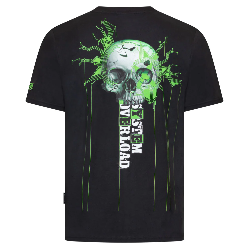System Overload x 100% Hardcore T-shirt Skull - Image 6