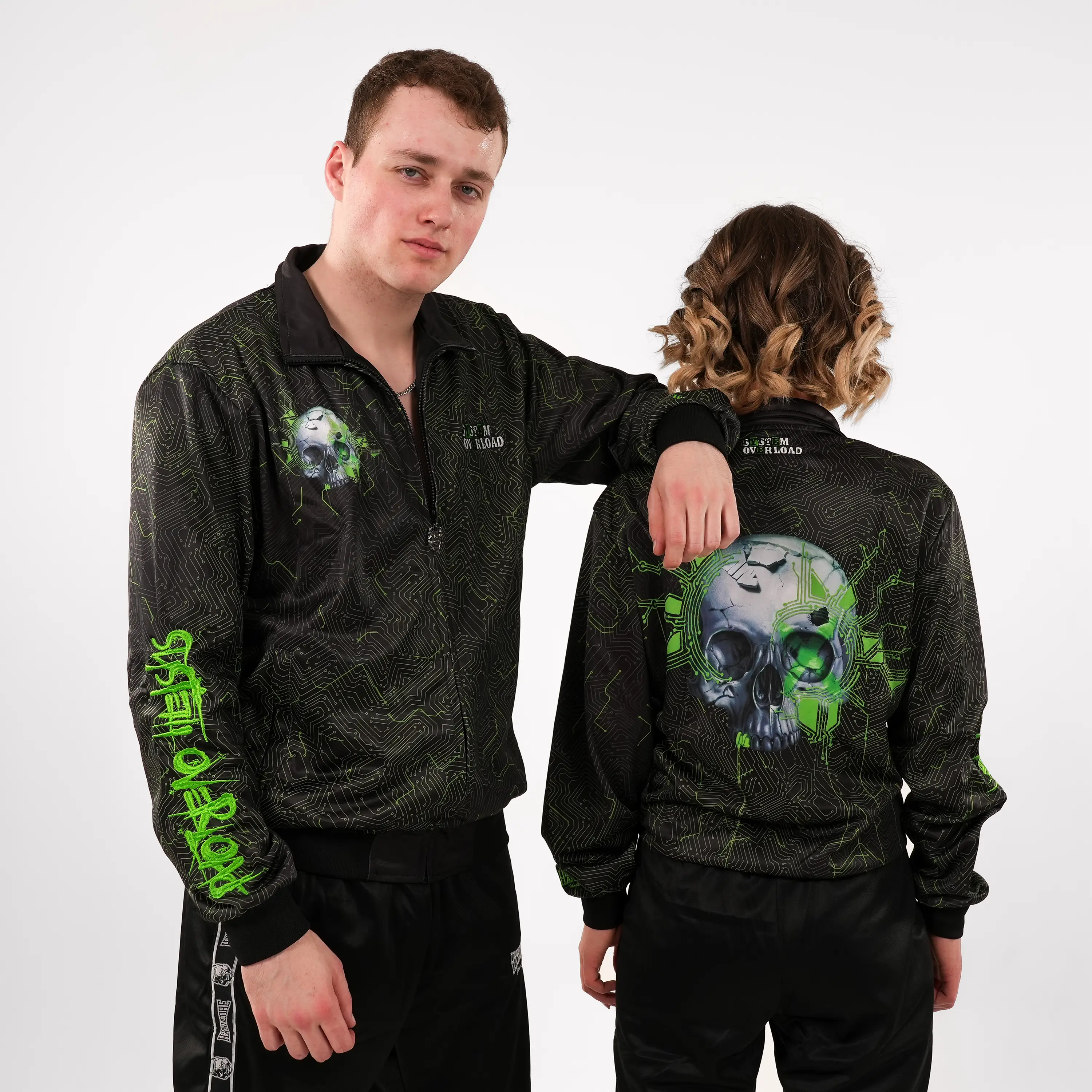 System Overload x 100% Hardcore Training jacket Skull - Image 3