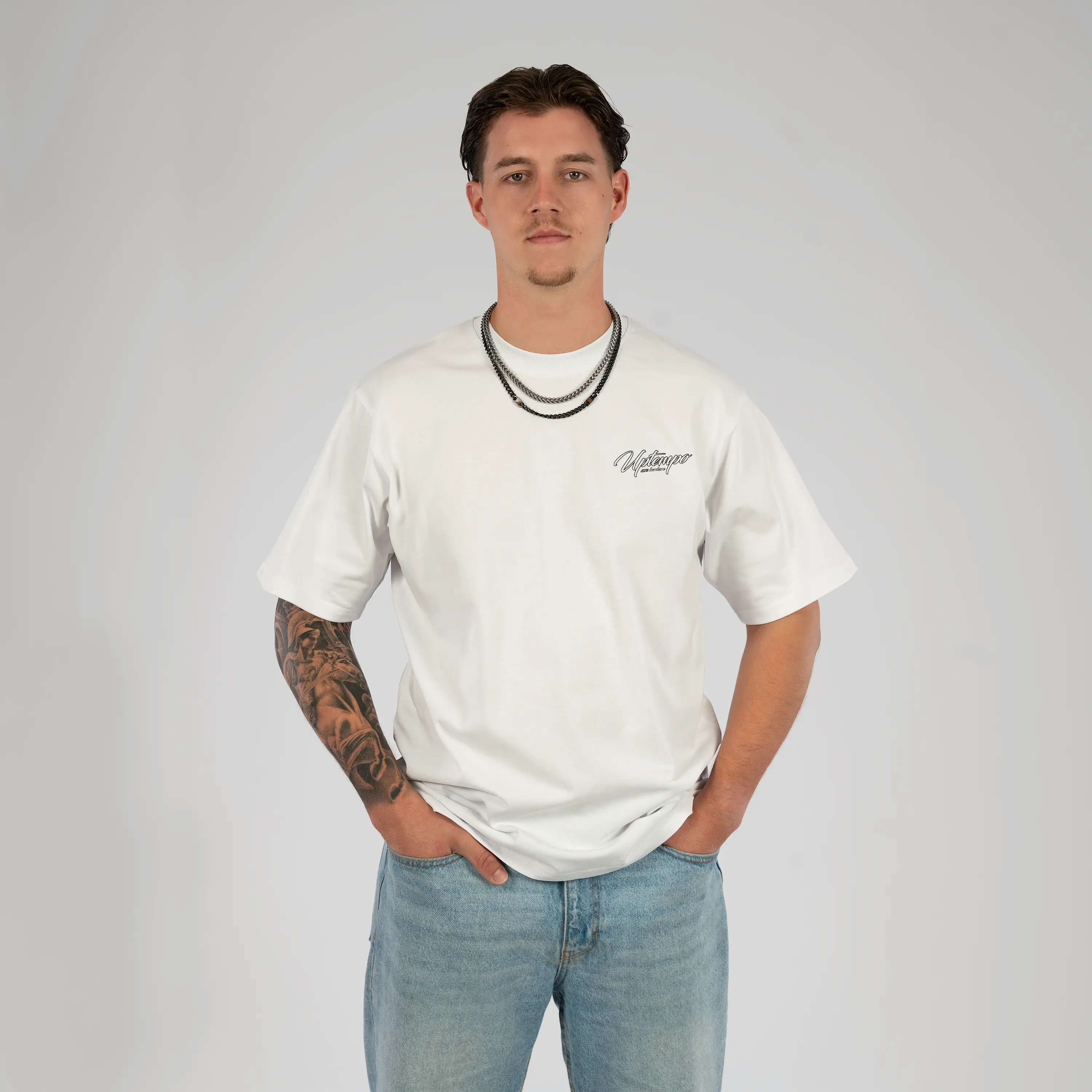 Uptempo T-shirt Signature White - Image 2